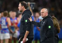 Carlton foreshadows major list overhaul as football boss addresses Cripps, Weitering futures MELBOURNE, AUSTRALIA - MAY 16: Carlton AFL Interim Senior Coach Josh Fraser and General Manager of Football Chris Davies walk out onto the field during the round 10 AFL match between Carlton Blues and Western Bulldogs at Marvel Stadium, on May 16, 2026, in Melbourne, Australia. (Photo by Quinn Rooney/Getty Images)