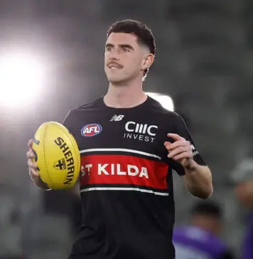 Saints midfielder setback confirmed MELBOURNE, AUSTRALIA - MAY 28: Sam Flanders of the Saints warms up during the 2026 AFL Round 12 match between the St Kilda Saints and the Hawthorn Hawks at Marvel Stadium on May 28, 2026 in Melbourne, Australia. (Photo by Michael Willson/AFL Photos via Getty Images)