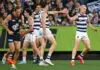 Geelong mastermind left bemused by latest costly ARC howler MELBOURNE, AUSTRALIA - MAY 29: Oliver Dempsey of the Cats celebrates a goalduring the round 12 AFL match between Carlton Blues and Geelong Cats at Melbourne Cricket Ground, on May 29, 2026, in Melbourne, Australia. (Photo by Quinn Rooney/Getty Images)