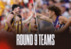 AFL Teams Round 9 2026: Confirmed line-ups, ins and outs
