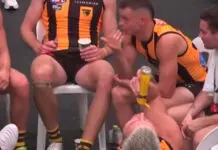 The AFL player “raw-dogging honey” at half-time
