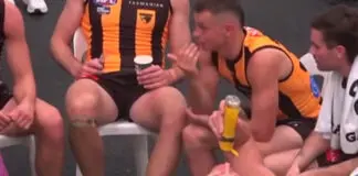 The AFL player caught “raw-dogging honey” at half-time The AFL player “raw-dogging honey” at half-time
