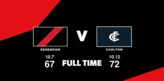 FULL TIME: Essendon vs Carlton – Round 13, 2026 LIVE: Essendon vs Carlton – Round 13, 2026