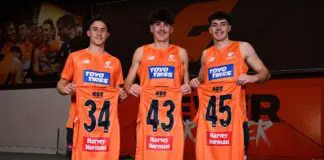 EXCLUSIVE: GWS draftee pens new deal GWS draftees Oskar Taylor, Riley Hamilton and Finnegan Davis (L-R). Credit: GWS