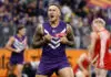 Analysis: AFL’s chameleons add another colour to their palette PERTH, AUSTRALIA - SEPTEMBER 06: Shai Bolton of the Dockers celebrates a goal during the AFL Second Elimination Final match between the Fremantle Dockers and the Gold Coast Suns at Optus Stadium on September 06, 2025 in Perth, Australia. (Photo by Michael Willson/AFL Photos via Getty Images)