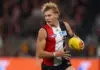 Stevo’s Sting: It’s time St Kilda’s Alix Tauru pulled his head in MELBOURNE, AUSTRALIA - MAY 28: Alix Tauru of the Saints runs with the ball during the round 12 AFL match between St Kilda Saints and Hawthorn Hawks at Marvel Stadium, on May 28, 2026, in Melbourne, Australia. (Photo by Daniel Pockett/Getty Images)
