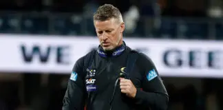 Gold Coast’s scary reality strikes as coach delivers worrying verdict GEELONG, AUSTRALIA - JUNE 12: Damien Hardwick, Senior Coach of the Suns looks dejected after a loss during the 2026 AFL Round 14 match between the Geelong Cats and the Gold Coast Suns at GMHBA Stadium on June 12, 2026 in Geelong, Australia. (Photo by Michael Willson/AFL Photos via Getty Images)