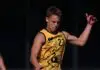 PERTH, AUSTRALIA - JUNE 13: George Gale of Western Australia in action during the 2026 Marsh AFL National Championships U18 Boys match between Western Australia and South Australia at Mineral Resources Park on June 13th, 2026 in Perth, Australia. (Photo by Travis Hayto/AFL Photos via Getty Images)
