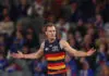 “I wanted him there”: Captain Crow opens up on tragic time MELBOURNE, AUSTRALIA - JUNE 11: Jordan Dawson of the Crows celebrates kicking a goal during the round 14 AFL match between Western Bulldogs and Adelaide Crows at Marvel Stadium, on June 11, 2026, in Melbourne, Australia. (Photo by Daniel Pockett/Getty Images)
