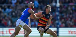 Diamonds in the rough: These three Crows are key to Adelaide’s flag hunt ADELAIDE, AUSTRALIA - JUNE 20: Max Gawn of the Demons rucks against Lachlan McAndrew of the Crows during the round 15 AFL match between Adelaide Crows and Melbourne Demons at Adelaide Oval, on June 20, 2026, in Adelaide, Australia. (Photo by Mark Brake/Getty Images)