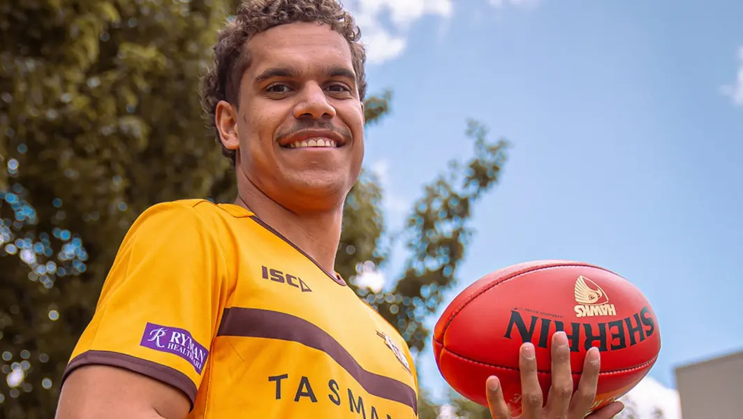 Hawthorn debutant Matt Hill. Credit: Hawthorn Football Club