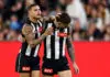 Former Collingwood star confirms desire to make AFL return MELBOURNE, AUSTRALIA - MAY 30: Jamie Elliott of the Magpies is congratulated by Bobby Hill after kicking a goal during the round 12 AFL match between Collingwood Magpies and Hawthorn Hawks at Melbourne Cricket Ground, on May 30, 2025, in Melbourne, Australia. (Photo by Josh Chadwick/AFL Photos/via Getty Images)