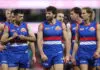 Dog handed MRO fate, Sydney and Western Bulldogs players given fines SYDNEY, AUSTRALIA - JULY 03: Bulldogs players look dejected as they walk from the field after defeat during the round 17 AFL match between Sydney Swans and Western Bulldogs at Sydney Cricket Ground, on July 03, 2026, in Sydney, Australia. (Photo by Mark Metcalfe/AFL Photos/via Getty Images)