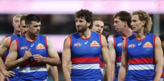 Dog handed MRO fate, Sydney and Western Bulldogs players given fines SYDNEY, AUSTRALIA - JULY 03: Bulldogs players look dejected as they walk from the field after defeat during the round 17 AFL match between Sydney Swans and Western Bulldogs at Sydney Cricket Ground, on July 03, 2026, in Sydney, Australia. (Photo by Mark Metcalfe/AFL Photos/via Getty Images)