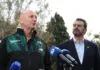 “The prince of Balmoral”: Tasmania Devils CEO delivers jab to outgoing GWS boss over Tom Green HOBART, AUSTRALIA - JULY 20: Ken Hinkley speaks to the media during a Tasmania Devils AFL Media Opportunity announcing the inaugural coaching appointment on July 20, 2026 in Hobart, Australia. (Photo by Steve Bell/Getty Images)