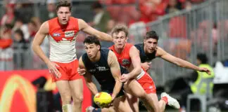 Season over for critical GWS Giants midfielder SYDNEY, AUSTRALIA - JULY 25: Finn Callaghan of the Giants handballs during the round 20 AFL match between Greater Western Sydney Giants and Sydney Swans at ENGIE Stadium, on July 25, 2026, in Sydney, Australia. (Photo by Darrian Traynor/Getty Images)