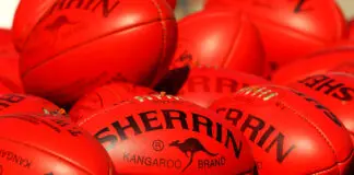 Geelong, AFL and AFLPA release statements regarding secret concussion deal MELBOURNE, AUSTRALIA - MARCH 25: Sherrin footballs are placed to be collected by Kangaroos players during a North Melbourne Kangaroos training session at the Arden Street Ground on March 25, 2010 in Melbourne, Australia. (Photo by Mark Dadswell/Getty Images)