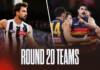 AFL Teams Round 20 2026: Confirmed line-ups, ins and outs AFL Teams Round 20 2026: Confirmed line-ups, ins and outs
