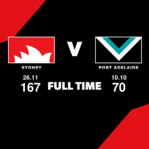 LIVE: Sydney vs Port Adelaide – Round 22, 2026