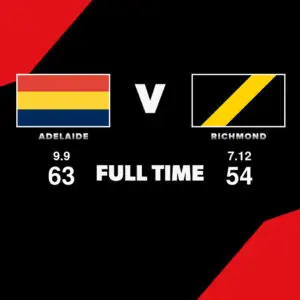 LIVE: Adelaide vs Richmond – Round 22, 2026