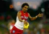 Ex-Swan slams AFL media reaction to Sydney scandal SYDNEY, AUSTRALIA - MARCH 09: Tony Armstrong of the Swans kicks during the round three NAB Cup AFL match between the Sydney Swans and the Gold Coast Suns at Blacktown International Sportspark on March 9, 2013 in Sydney, Australia. (Photo by Ryan Pierse/Getty Images)