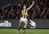 Collingwood lose midfielder to injury as casualty ward threatens to derail season ADELAIDE, AUSTRALIA - JULY 23: Patrick Lipinski of the Magpies kicks a goal during the 2026 AFL Round 20 match between the Adelaide Crows and the Collingwood Magpies at Adelaide Oval on July 23, 2026 in Adelaide, Australia. (Photo by James Elsby/AFL Photos via Getty Images)