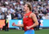 MELBOURNE, AUSTRALIA - SEPTEMBER 27: Jed Walter of the Suns wins the 'Half-time Sprint' during the AFL Grand Final match between Geelong Cats and Brisbane Lions at Melbourne Cricket Ground on September 27, 2025 in Melbourne, Australia. (Photo by Cameron Spencer/AFL Photos/via Getty Images)