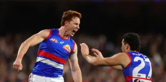 Next steps for the Western Bulldogs after another early AFL Finals exit ADELAIDE, AUSTRALIA - SEPTEMBER 05: Ed Richards of the Bulldogs celebrates a goal with Joel Freijah of the Bulldogs during the 2026 AFL Second Elimination Final between the Adelaide Crows and the Western Bulldogs at Adelaide Oval on September 5, 2026 in Adelaide, Australia. (Photo by Sarah Reed/AFL Photos via Getty Images)