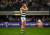 Geelong and Adelaide face very different off-seasons after finals exits PERTH, AUSTRALIA - SEPTEMBER 11: Tom Stewart of the Cats reacted to loosing on the final siren during the 2026 AFL First Semi Final between the Fremantle Dockers and the Geelong Cats at Optus Stadium on September 11, 2026 in Perth, Australia. (Photo by Daniel Carson/AFL Photos via Getty Images)
