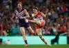 What comes next for Sydney and Hawthorn after AFL preliminary final heartbreak SYDNEY, AUSTRALIA - SEPTEMBER 18: Errol Gulden of the Swans kicks the ball during the 2026 AFL Second Preliminary Final between the Sydney Swans and the Fremantle Dockers at the Sydney Cricket Ground on September 18, 2026 in Sydney, Australia. (Photo by Michael Willson/AFL Photos via Getty Images)