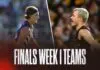 AFL Teams Week 1 Finals 2026: Confirmed line-ups, ins and outs AFL Teams Week 1 Finals 2026: Confirmed line-ups, ins and outs