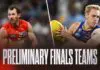 AFL Teams Preliminary Finals 2026: Confirmed line-ups, ins and outs AFL Teams Preliminary Finals 2026: Confirmed line-ups, ins and outs