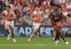 Free agents find new homes, luckless Brisbane Lion eyes fresh start: AFL trade wrap SYDNEY, AUSTRALIA - MAY 24: Keidean Coleman of the Lions runs with the ball during the round 11 AFL match between Greater Western Sydney Giants and Brisbane Lions at ENGIE Stadium, on May 24, 2026, in Sydney, Australia. (Photo by Darrian Traynor/Getty Images)