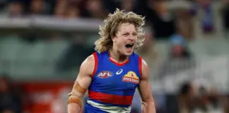 Cody Weightman talks football mortality, return to the AFL and his Mini Me at the Bulldogs MELBOURNE, AUSTRALIA - AUGUST 28: Cody Weightman of the Bulldogs celebrates a goal during the 2026 AFL Second Wildcard Final between the Western Bulldogs and the Collingwood Magpies at the Melbourne Cricket Ground on August 28, 2026 in Melbourne, Australia. (Photo by Michael Willson/AFL Photos via Getty Images)