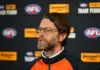 GWS Giants defend list reset as veteran exits open door for next generation MELBOURNE, AUSTRALIA - OCTOBER 05: Adrian Caruso, Head of Talent at the GWS Giants speaks to the media during the Opening Day of the 2026 AFL Trade Period at Marvel Stadium on October 05, 2026 in Melbourne, Australia. (Photo by Quinn Rooney/Getty Images)