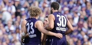 Freo ruckman Zac Clarke sideline with knee injury