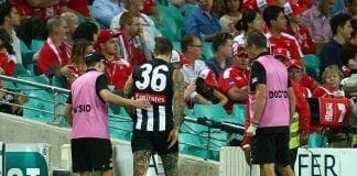 Dane Swan breaks leg on horror night for Pies