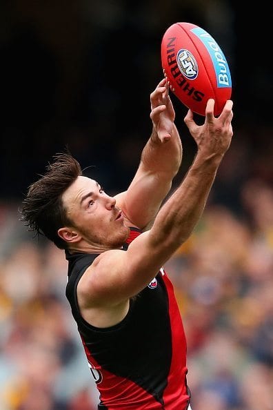 during the round 13 AFL match between the Hawthorn Hawks and the Essendon Bombers at Melbourne Cricket Ground on June 27, 2015 in Melbourne, Australia.