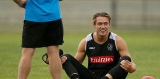 Doubts being casted as Darcy Moore looks set to play in defence