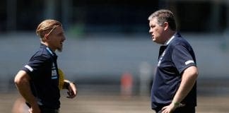 Blues coach in hospital