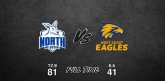 North Melbourne vs West Coast - Round 19, 2018