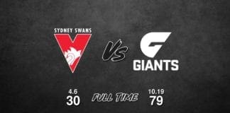 Sydney vs GWS - Finals Week 1, 2018