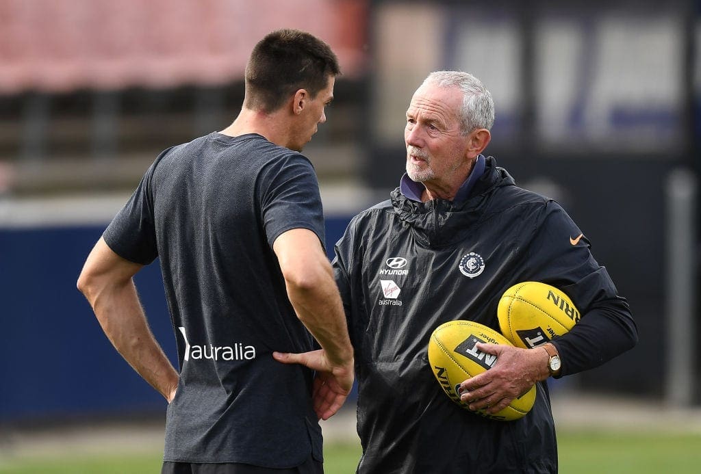 Walls says three coaches are in the running for the Blues