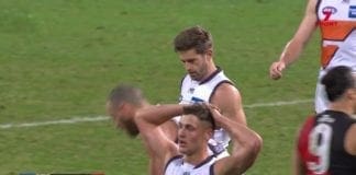 WATCH: Did Giants star flop for free kick?