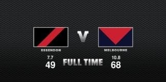 FULL TIME: Essendon vs Melbourne - Round 18, 2020