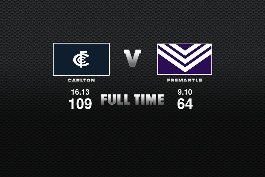 Full Time Carlton Vs Fremantle Round 3 2021 Afl News Zero Hanger