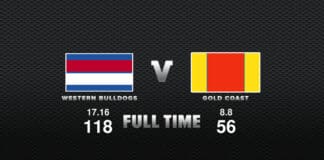 FULL TIME: Bulldogs vs Gold Coast - Round 5, 2021