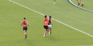 WATCH: Giants forward Jeremy Finlayson facing nervous wait after high hit