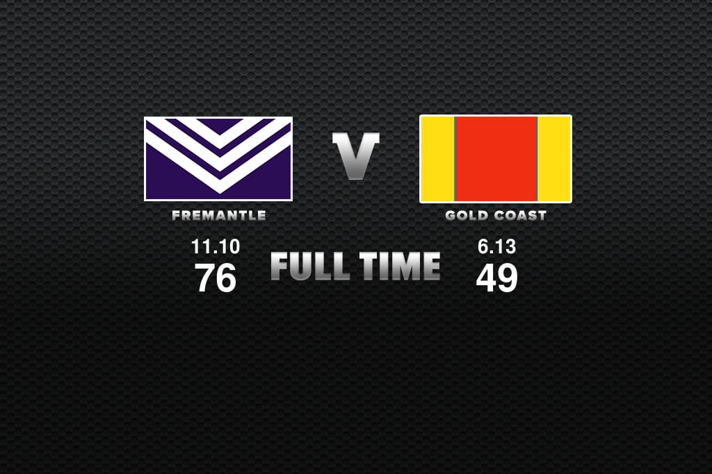 FULL TIME: Fremantle vs Gold Coast - Round 13, 2021 | AFL ...