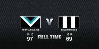 FULL TIME: Port Adelaide vs Collingwood - Round 19, 2021